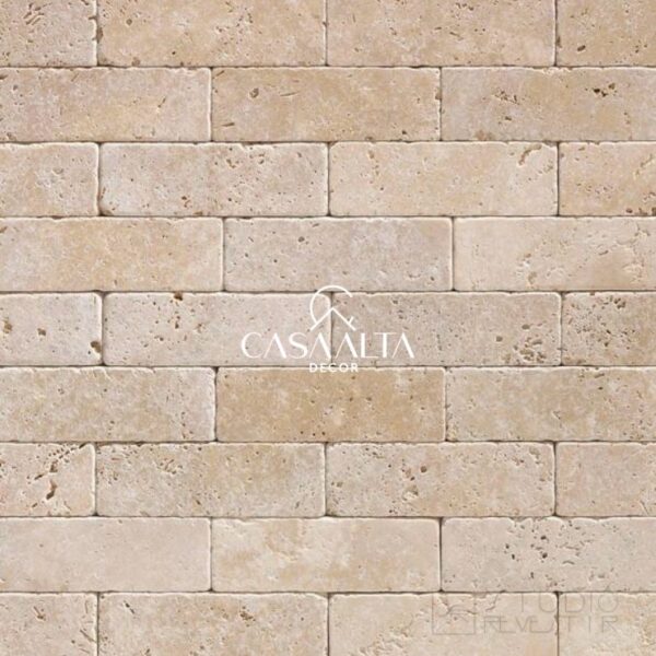 TRAVERTINO - ANTICATO LIGHT (TIJOLINHO) - 7,5cm x 20,3cm - 01