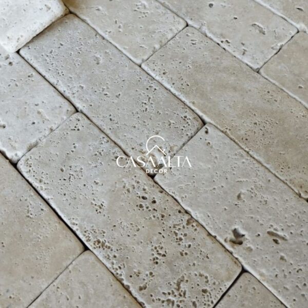 TRAVERTINO - ANTICATO LIGHT (TIJOLINHO) - 7,5cm x 20,3cm - 04
