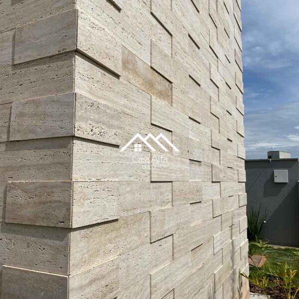 TRAVERTINO - TACÃO <br> 60cm x 20cm / 1,2cm <br> (valor por m²)